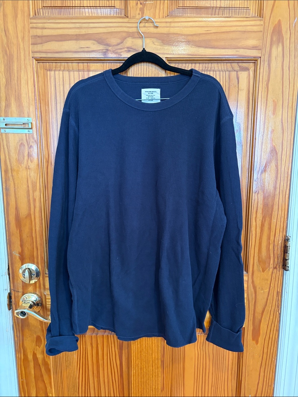 Buck Mason Navy vintage thermal surplus tee